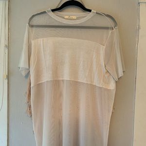 White see through top